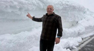 Kars - Erzurum kara yolu beyaza büründü